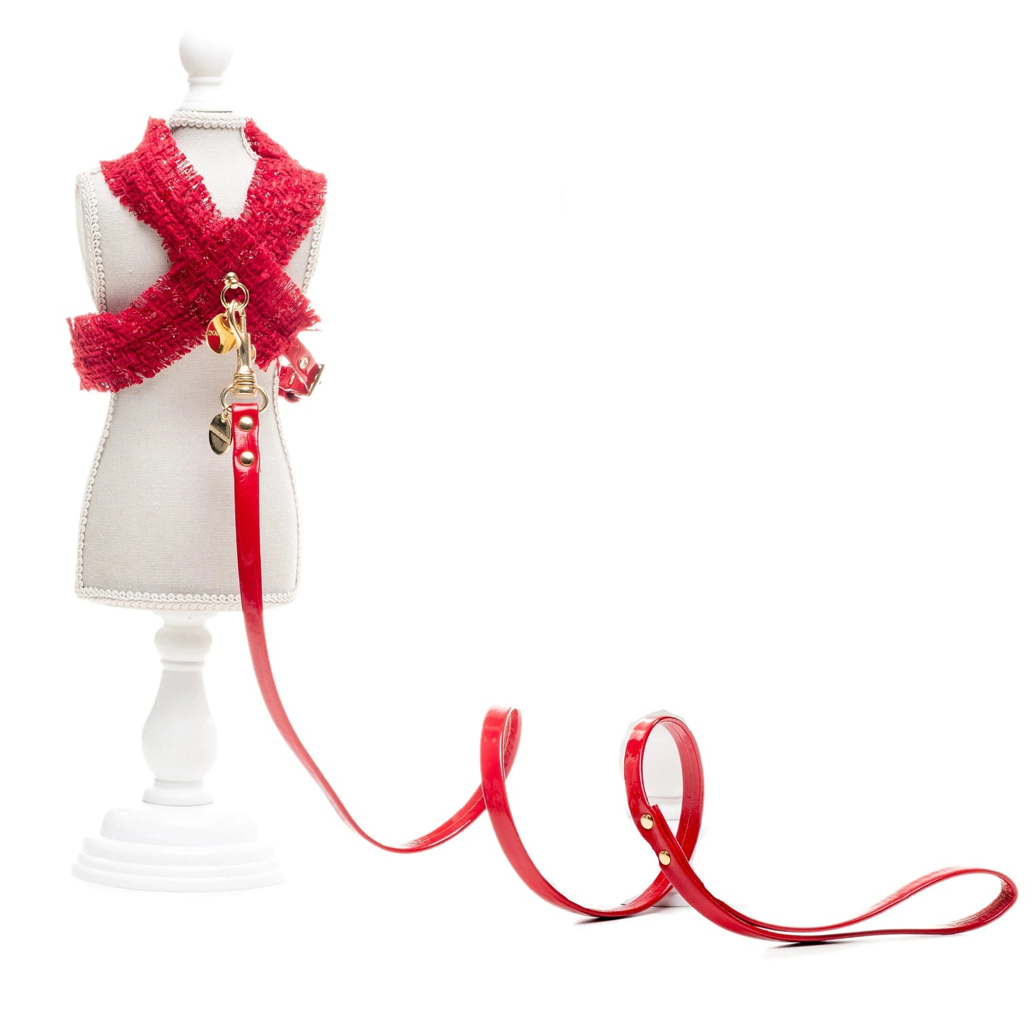 Dettagli pettorina per cani stile Chanel | Pettorina per cani natalizia | My Pet Luxury Boutique | mypetluxuryboutique.com