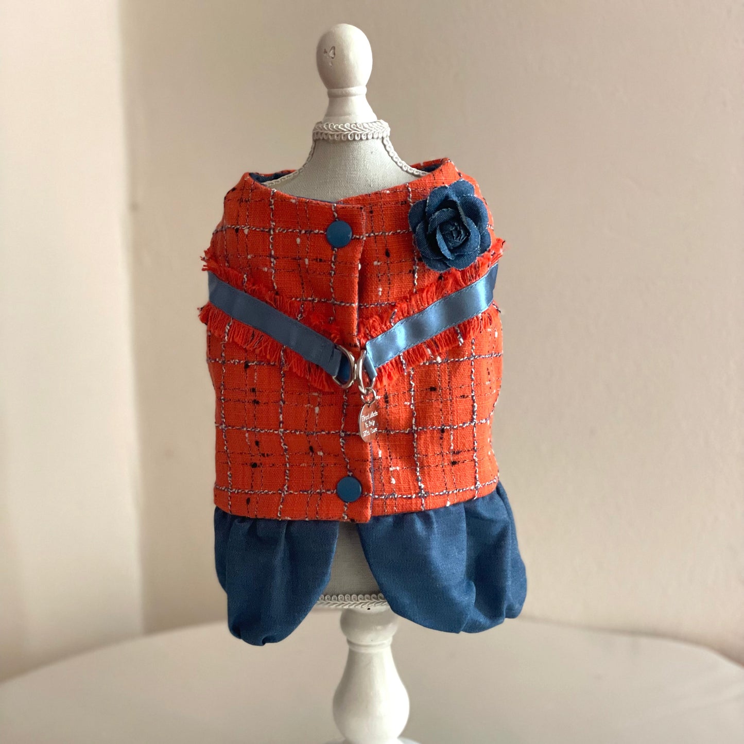 Orange Tweed Skirted Harness