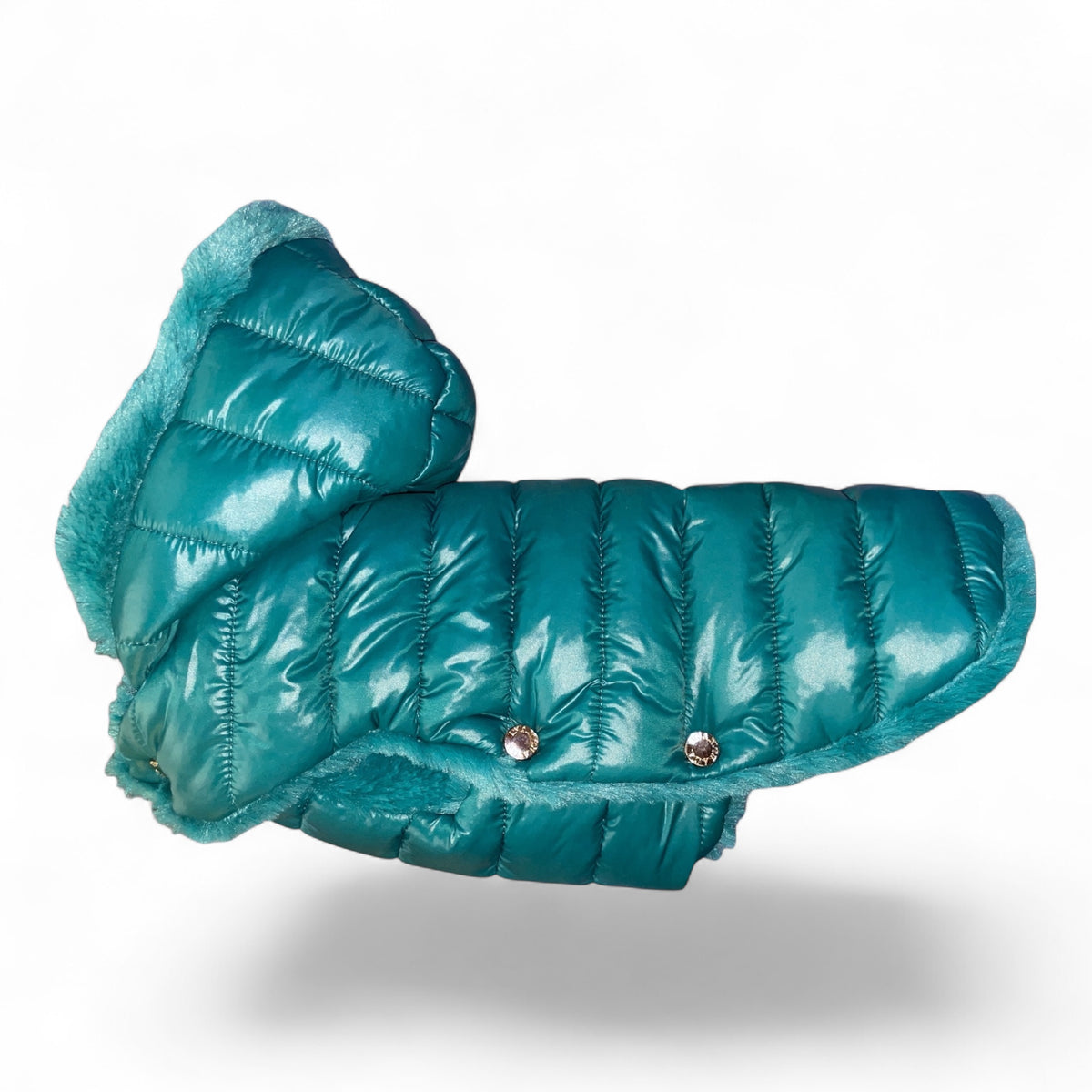 Belgravia Puffer Piumino sartoriale per cani con cappuccio
