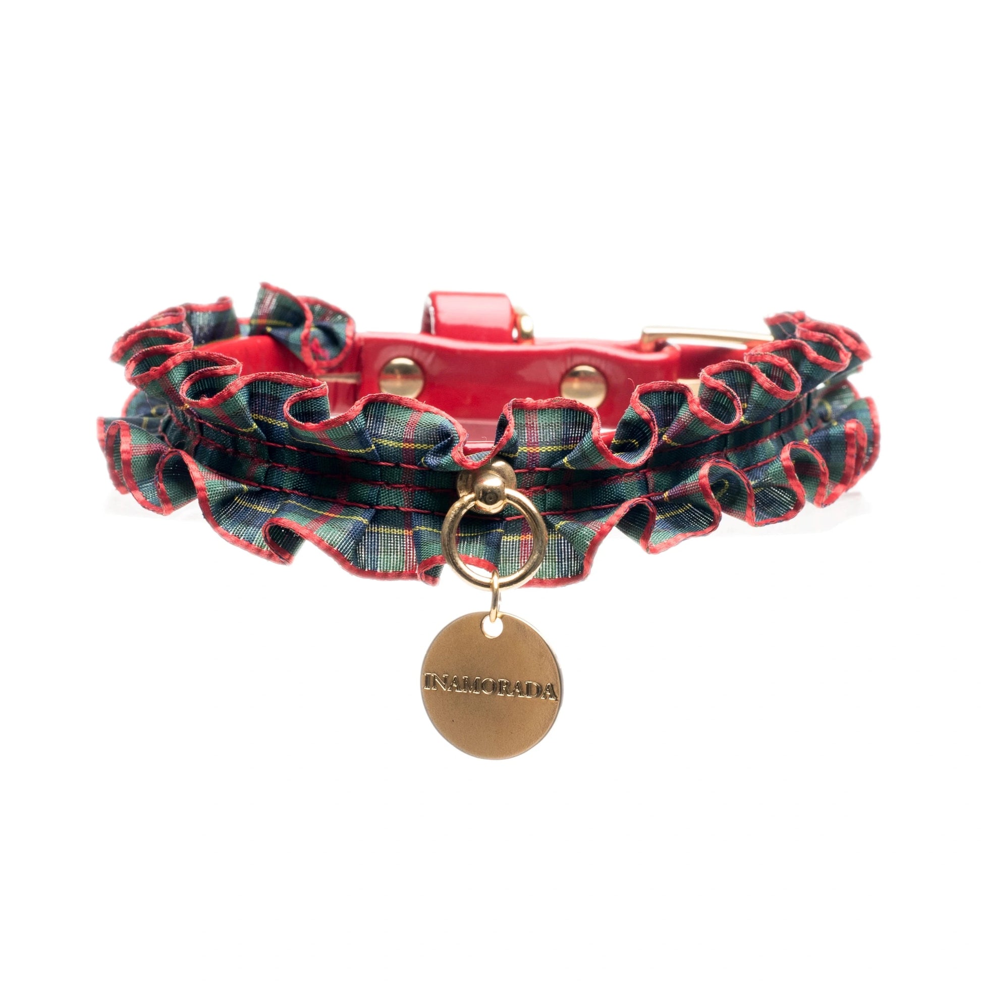 Dettagli raffinati del collare scozzese per cani | My Pet Luxury Boutique | mypetluxuryboutique.com