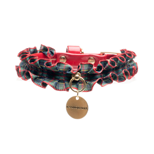 Dettagli raffinati del collare scozzese per cani | My Pet Luxury Boutique | mypetluxuryboutique.com