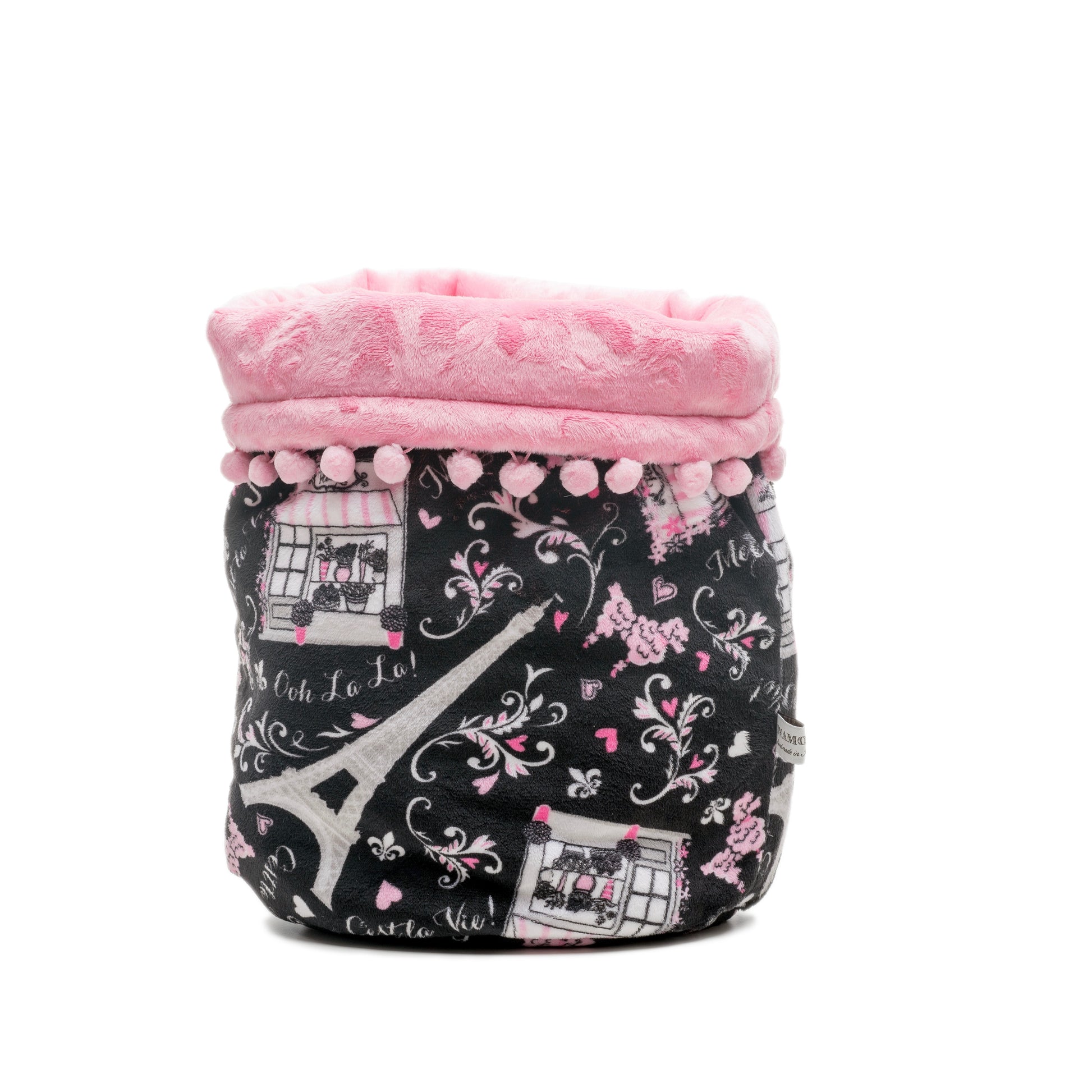 Portagiochi Paris per cani nero e rosa | My Pet Luxury Boutique | mypetluxuryboutique.com