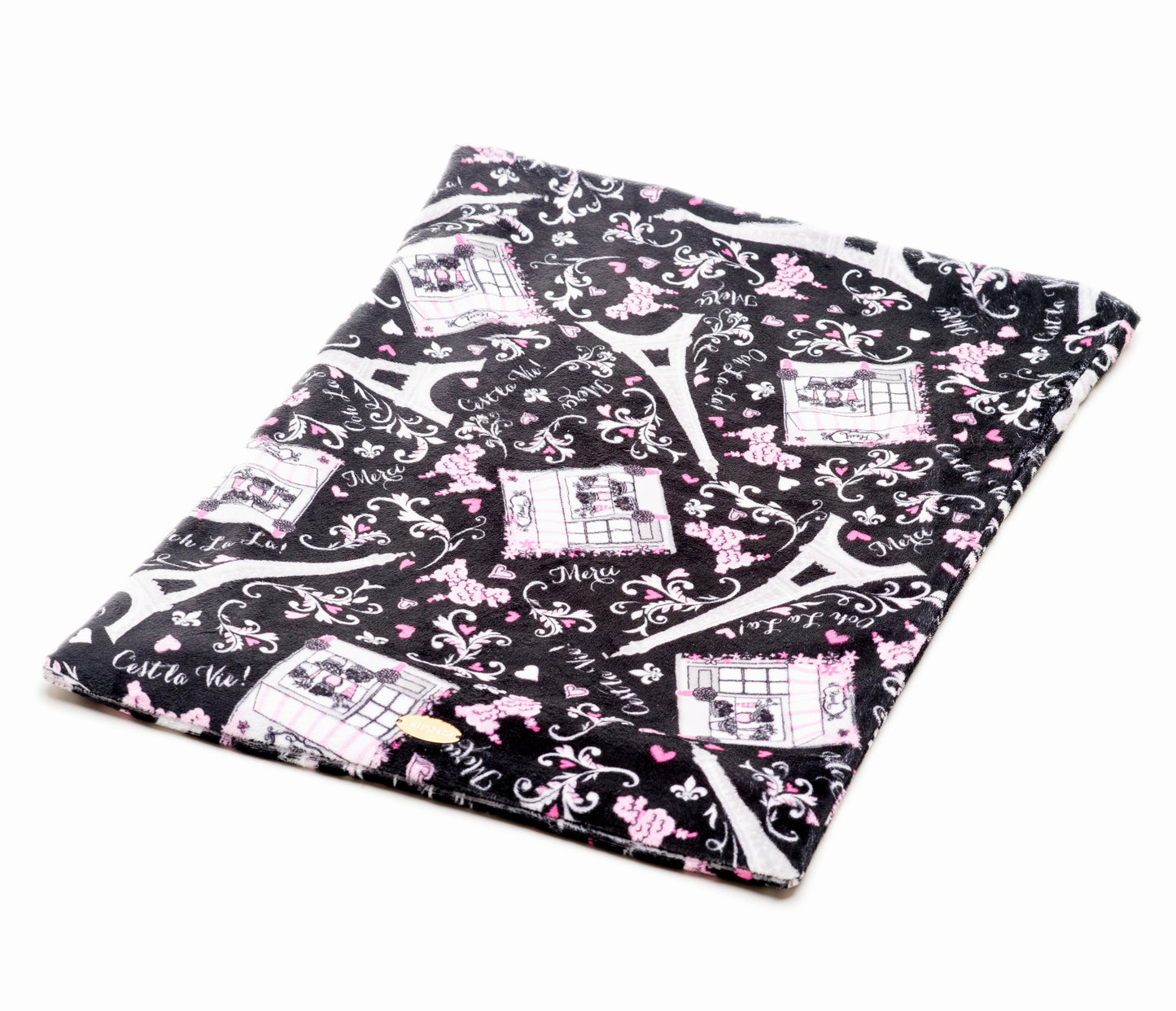 Sacconanna Paris per cani colore scuro con interno rosa Inamorada | My Pet Luxury Boutique |mypetluxuryboutique.com